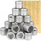 20-Pack Magnetic Spice Containers Spice Tins With Lids And 94 Labels 3.4 Oz