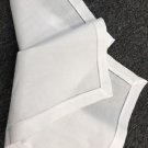 6 Pieces 20X20"" Hemstitch Embroidery White Linen Dinner Wedding Napkin Placemat