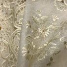Beige 6 Pieces Organza Embroidered Lace 15"" Doily Doilies Placemat Wedding Party