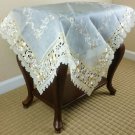 Elegantlinen Embroidered Embroidery Handmade Jeweled 42X42"" Square Tablecloth