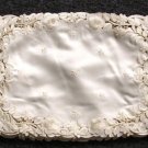 12 Pcs Beige Ivory Wedding Event Embroidered Embroidery Placemat Mat Polyester