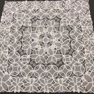 White 51X51"" Square Cotton Polyester Embroidery Tablecloth Wedding Bridal Event