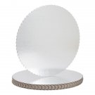 12 Pack Silver 12 Inch Cake Drums For Baking Round Scalloped Cake Boards