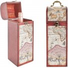 Map Wooden Treasure Chest Wine Box Keepsake Trunk For Home Decorative Storage