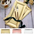 20 Pcs 16"" Rectangle Paper Serving Trays With Beaded Rim Disposable Tableware
