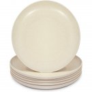 Wheat Straw Plates Unbreakable Dinner Plate (Beige 8 In 6 Pack)