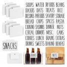 Talented Kitchen 8 Pcs Metal Basket Labels For Storage Bins W/ 40 Labels White