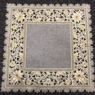Beige 20'' Square Embroidered Lace Organza Table Placemats Doilies Wedding Party