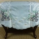 Embroidered Green Flower Tablecloth 33"" Round Night Stand Side End Table Cover