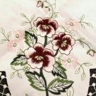 Embroidered Rose 33"" Square Polyester Cutwork Tablecloth End Side Table Cover