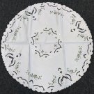 33'' Round Embroidered Cutwork Polyester Handmade Rosebud Lace Tablecloth Decor