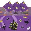 3 Pack Halloween Plastic Tablecloth For Party Decoration Purple 54 X 108 In