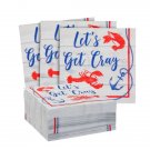 100 Pack 2-Ply Crawfish Paper Napkins For Crawfish Boil Decorations 6.5 In