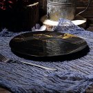 20 Black Gold 10"" Marble Round Salad Disposable Plates Party Wedding Catering