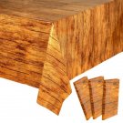 3 Pack Wood Grain Tablecloths Rustic Tablecloth For Birthday Party 54 X 108