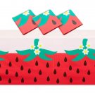 Pink Plastic Tablecloth For Strawberry Party Decorations (54 X 108 In 3 Pack)