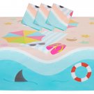 Juvale Summer Beach Scene Plastic Rectangle Party Table Cloth Cover (3 Pack)