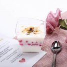 Plastic 3 Oz Clear Square Dessert Cups Disposable Tableware Party Wedding Buffet