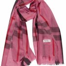 Lady Women Blanket Oversized Tartan Scarf Wrap Shawl Plaid Cozy Pashmina Pink For Gift