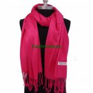 Women Soft Pashmina Cashmere Silk Classic Shawl Scarf Solid Hot Pink #W01 For Gift