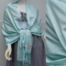 Women'S 100% Pashmina Solid Light Jade Silky Scarf Wrap Stole Cashmere Shawl For Gift