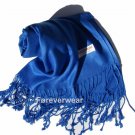 Women Solid 100%Pashmina Wrap Stole Cashmere Wool Shawl/Scarf Soft Blue For Gift