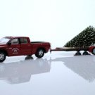 Diecast 2017 Dodge Ram 2500 Truck With Christmas Tree Trailer 1:64 Scale