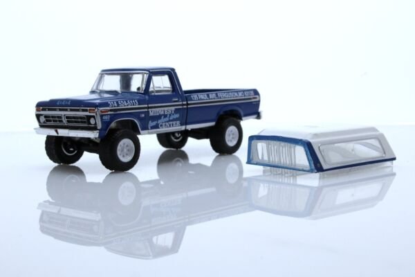 Diecast 1974 Ford F 250 Lifted Off Road 4x4 Pickup Truck 164 Scale Blue 7869