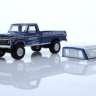 Diecast 1974 Ford F 250 Lifted Off Road 4X4 Pickup Truck 1:64 Scale Blue