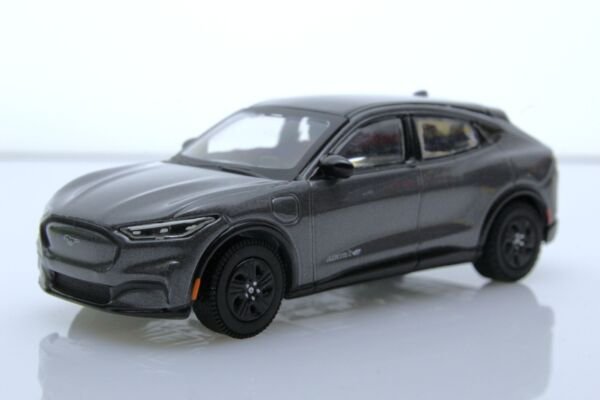 Diecast 2023 Ford Mustang Mach E Electric Suv Car 1:64 Scale Gray
