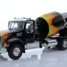 Diecast Mack Granite Cement Mixer Concrete Truck 1:64 Scale Black Flames