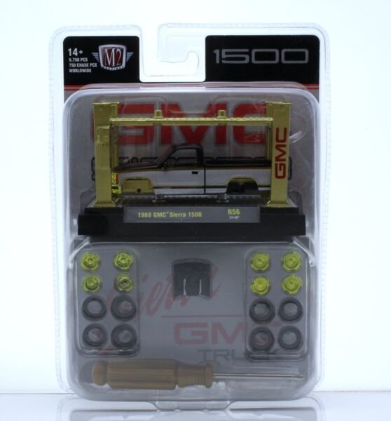 Diecast Gold Chase M2 Machines Auto Kits R56 Lifts 1988 Gmc Sierra 1500 Obs Truck Black