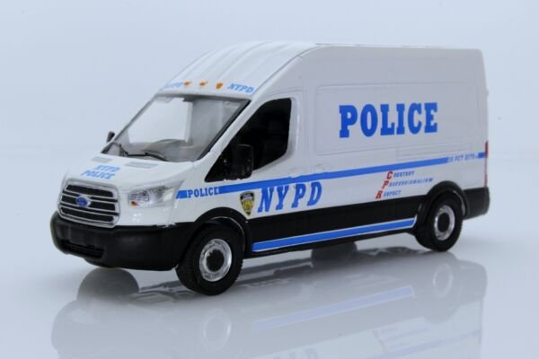 Diecast 2015 Ford Transit Nypd York City Police Van 1:64 Scale Truck
