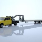 Diecast 2020 Dodge Ram 3500 Dually Gray Gooseneck Trailer 1:64 Truck