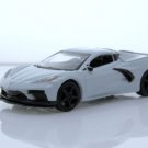 Diecast 2022 Chevy Corvette C8 Stingray Sports Car Muscle 1:64 Scale Light Gray