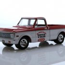 Diecast 1972 Chevrolet C10 Short Bed Pickup Truck Red And White 1/64 Scale