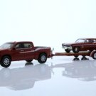 Diecast 2020 Chevy 1500 Truck Trailer Nova Muscle Car Hauler 1:64 Scale