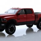 Diecast 2017 Dodge Power Wagon Lifted Pickup Truck Off Road 4X4 1:64 Red