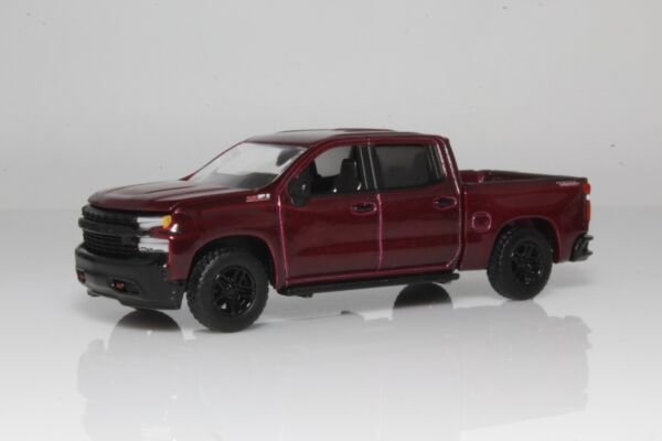 Diecast 2020 Chevy Silverado Z71 Lt Trail Boss Pickup Truck 1:64 Burgundy
