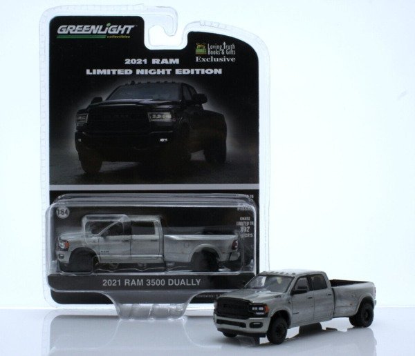 Diecast Raw Chase 2021 Dodge Ram 3500 Dually Limited Green Machine