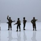 Diecast 6 Military Soldiers Wwii Army Figures 1:64 Scale Diorama Set