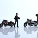 Diecast 2 Harley Davidson Motorcycles 2 Figures 1:64 Scale Diorama People Set