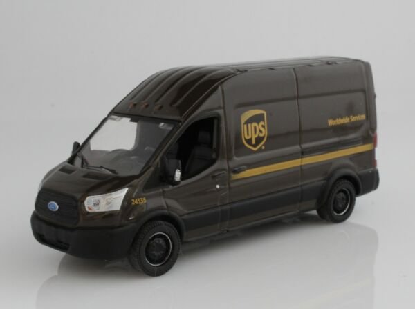 Diecast Ups Mail Delivery Van 2019 Ford Transit 1:64 Scale Truck