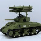 Diecast 1945 M4 Sherman Tank With Multiple Rocket Launcher Us Army Wwii 1:64