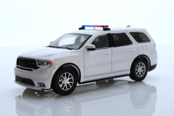 Diecast 2022 Dodge Durango Suv Unmarked Police Car 1:64 Scale Blank White