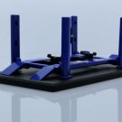 Diecast Blue Four Post Car Lift 164 Scale Working Auto Repair Shop Diorama