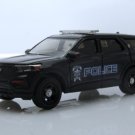 Diecast 2022 Ford Explorer Fishers Indiana Police Car Trooper 1:64 Scale