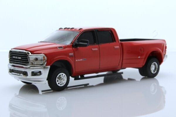 Diecast 2021 Dodge Ram 3500 Dually Limited Longhorn Truck 1:64 Scale Red
