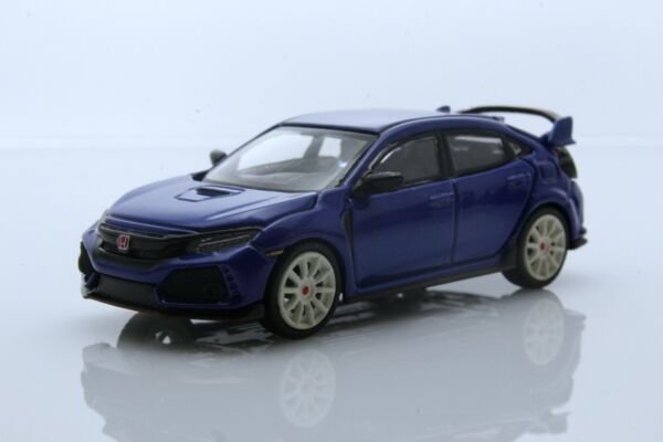 Diecast 2017 Honda Civic Type R Modulo Hatchback 1:64 Scale Car Blue