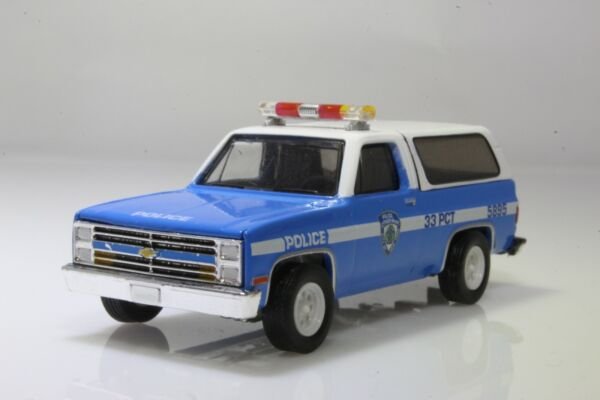 Diecast 1985 Chevy K5 Blazer Square Body Truck Nypd Police Nyc 1:64 Scale